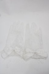 ATELIER PIERROT / レースグローブ ショート丈  白 I-25-09-24-111-EL-ZA-SA-ZI