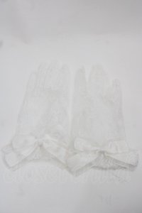 ATELIER PIERROT / レースグローブ ショート丈  白 I-25-09-24-111-EL-ZA-SA-ZI