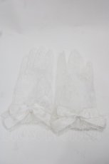 画像1: ATELIER PIERROT / レースグローブ ショート丈  白 I-25-09-24-111-EL-ZA-SA-ZI (1)