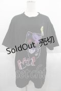 NieR Clothing / 黒猫 BIG TEE  黒 I-25-09-24-010-PU-TO-SA-ZI