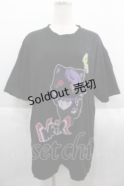 画像1: NieR Clothing / 黒猫 BIG TEE  黒 I-25-09-24-010-PU-TO-SA-ZI