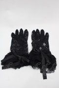 LOLITAその他(お買取対象外) / リボンレースグローブ  黒 I-25-09-24-112-LO-ZA-SA-ZI