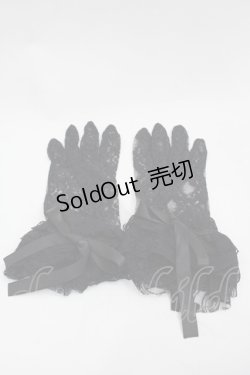 画像1: LOLITAその他(お買取対象外) / リボンレースグローブ  黒 I-25-09-24-112-LO-ZA-SA-ZI