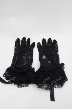 画像2: LOLITAその他(お買取対象外) / リボンレースグローブ  黒 I-25-09-24-112-LO-ZA-SA-ZI