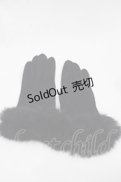 画像1: LOLITAその他(お買取対象外) / ファーグローブ  黒 I-25-09-24-113-LO-ZA-SA-ZI