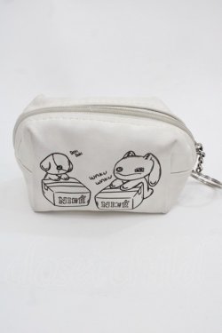 画像1: NieR Clothing / ミニポーチ  ホワイト I-25-09-24-116-PU-ZA-SA-ZI