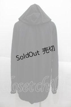 画像2: NieR Clothing / ハート風プリントフードカットソー  黒Ｘ赤Ｘ白 I-25-09-24-011-PU-TO-SA-ZI