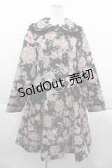 BABY,THE STARS SHINE BRIGHT / くまちゃんブーケ柄ゴブランコート  黒 I-25-09-24-016-BA-CO-SA-ZI