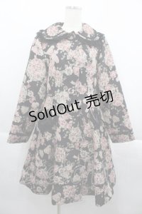 BABY,THE STARS SHINE BRIGHT / くまちゃんブーケ柄ゴブランコート  黒 I-25-09-24-016-BA-CO-SA-ZI