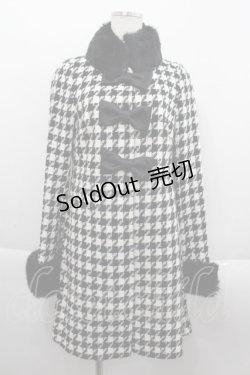 画像1: JESUS DIAMANTE / ３つリボンバルドーコート 38 黒Ｘ白 I-25-09-24-018-JE-CO-SA-ZI