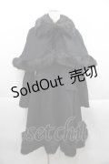 ATELIER PIERROT / ケープ付きファーコート  黒 I-25-09-24-019-EL-CO-SA-ZI