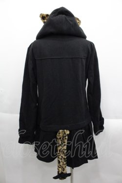 画像2: HELL CAT PUNKS / トランプダッフルねこみみフードコート  黒 I-25-09-24-021-PU-CO-SA-ZI
