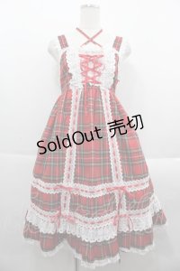 BABY,THE STARS SHINE BRIGHT / タータンチェックベビードール  赤チェック I-25-09-24-022-BA-OP-SA-ZI