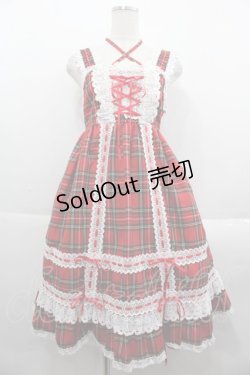 画像1: BABY,THE STARS SHINE BRIGHT / タータンチェックベビードール  赤チェック I-25-09-24-022-BA-OP-SA-ZI