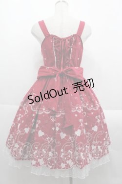 画像2: BABY,THE STARS SHINE BRIGHT / くみゃちゃんのLove Heart Embroidery ジャンパースカートI  エンジ I-25-09-24-023-BA-OP-SA-ZI