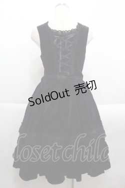 画像2: BABY,THE STARS SHINE BRIGHT / 別珍レースフリルジャンパースカート  黒 I-25-09-24-026-BA-OP-SA-ZI