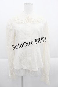 BABY,THE STARS SHINE BRIGHT / ローズレースの後ろピンタックブラウス  生成 I-25-09-24-003-BA-BL-SA-ZI