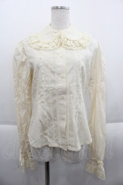画像1: BABY,THE STARS SHINE BRIGHT / ローズレースの後ろピンタックブラウス  生成 I-25-09-24-003-BA-BL-SA-ZI