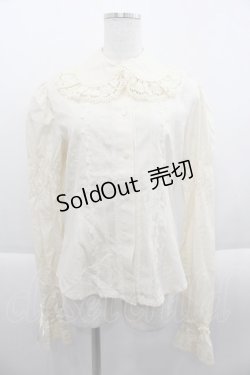 画像1: BABY,THE STARS SHINE BRIGHT / ローズレースの後ろピンタックブラウス  生成 I-25-09-24-003-BA-BL-SA-ZI