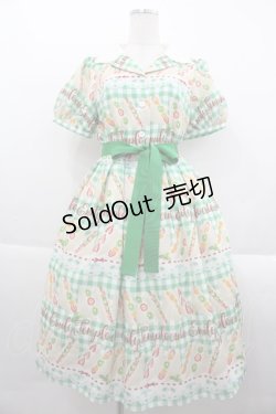 画像1: Emily Temple cute / Fruit Sandwichワンピース  グリーン I-25-09-24-037-ET-OP-SA-ZI