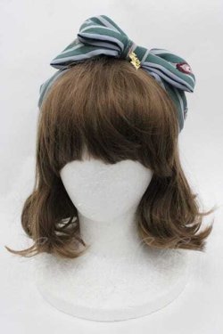画像1: metamorphose / 秘密の調香室リボンカチューシャ  グリーン系 I-25-09-27-001-ME-AC-SA-ZI