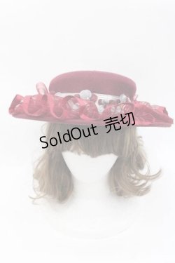 画像2: LOLITAその他(お買取対象外) / リボンフリルハット  ボルドー I-25-09-27-029-LO-AC-SA-ZI