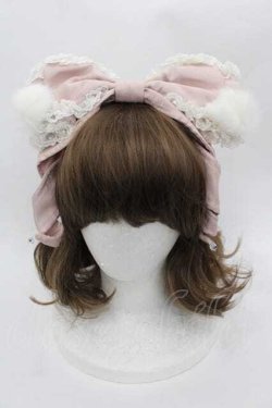 画像1: ALICE and the PIRATES / コロンビーヌリボンカチューシャ  ピンクＸ白 I-25-09-27-005-PA-AC-SA-ZI