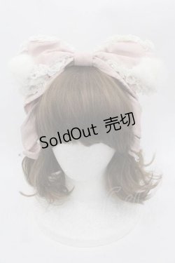 画像1: ALICE and the PIRATES / コロンビーヌリボンカチューシャ  ピンクＸ白 I-25-09-27-005-PA-AC-SA-ZI