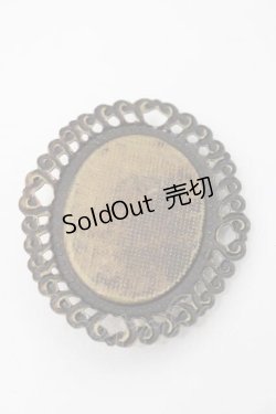 画像5: metamorphose / 別珍カメオ付バレッタ  ボルドー I-25-09-27-032-ME-AC-SA-ZI