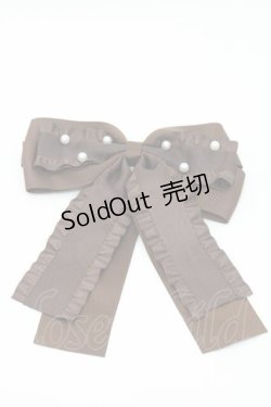 画像1: m petit by misako / パールリボンクリップ  ブラウン I-25-09-27-033-LO-AC-SA-ZI