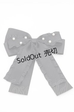 画像1: m petit by misako / パールリボンクリップ  黒 I-25-09-27-036-LO-AC-SA-ZI