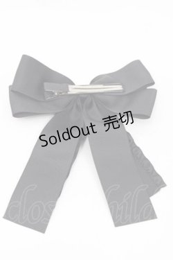 画像2: m petit by misako / パールリボンクリップ  黒 I-25-09-27-036-LO-AC-SA-ZI