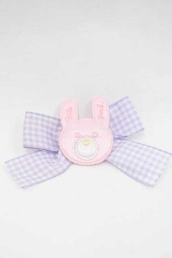 画像1: Nile Perch / くまギンガムリボンクリップ  ラベンダー I-25-09-27-047-LO-AC-SA-ZI