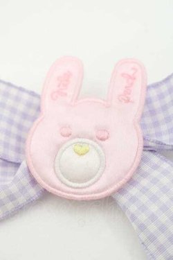 画像3: Nile Perch / くまギンガムリボンクリップ  ラベンダー I-25-09-27-047-LO-AC-SA-ZI