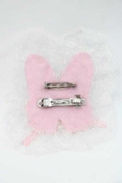 画像2: Nile Perch / ワッペン バレッタ&ブローチ   白Ｘピンク I-25-09-27-048-LO-AC-SA-ZI