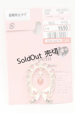 画像1: m petit by misako / リボン額縁モチーフブローチ  ピンクＸゴールド I-25-09-27-056-LO-AC-SA-ZI