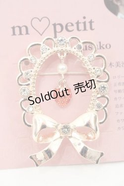 画像2: m petit by misako / リボン額縁モチーフブローチ  ピンクＸゴールド I-25-09-27-056-LO-AC-SA-ZI