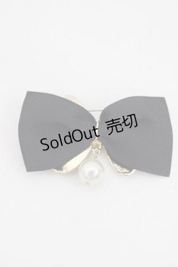 画像2: m petit by misako / AMPLリボンブローチ  黒Ｘゴールド I-25-09-27-058-LO-AC-SA-ZI