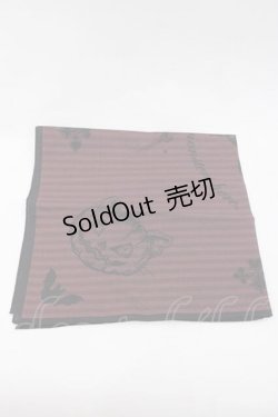 画像1: nikaism / 「Trick Me! Treat Me!」ハンカチ  レッドストライプ I-25-09-27-061-GO-ZA-SA-ZI