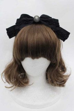 画像1: Innocent World / カメオリボンカチューシャ  黒 I-25-09-27-008-IW-AC-SA-ZI