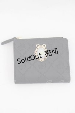 画像1: axes femme / ローズキルト型押しミニ財布  クロ I-25-09-27-077-AX-ZA-SA-ZI