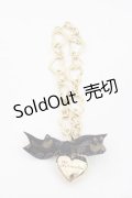 metamorphose / ハートチェーンリボンバッグチャーム  ゴールドＸ黒 I-25-09-27-081-ME-AC-SA-ZI