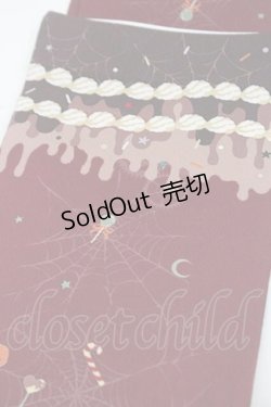 画像3: ALICE and the PIRATES / Tricky Nightmare Factory柄オーバーニーソックス  エンジ I-25-09-27-088-PA-ZA-SA-ZI