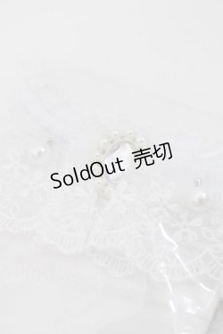 画像3: Lovely Tency / 眞白ありすコラボ/ビジュー&フェイクパール付きシアーハイソックス  白 I-25-09-27-090-LO-ZA-SA-ZI