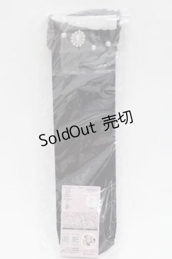 画像2: Lovely Tency / 眞白ありすコラボ/ビジュー&フェイクパール付きシアーハイソックス  黒 I-25-09-27-091-LO-ZA-SA-ZI