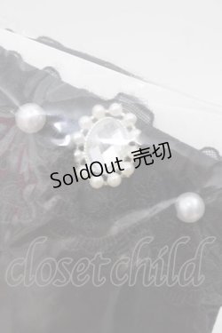 画像3: Lovely Tency / 眞白ありすコラボ/ビジュー&フェイクパール付きシアーハイソックス  黒 I-25-09-27-091-LO-ZA-SA-ZI