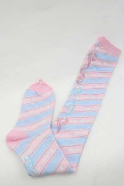 画像2: Angelic Pretty / Melody Toysオーバーニー  サックスＸピンク I-25-09-27-094-AP-ZA-SA-ZI