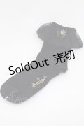 Amavel / モノグラムチャーム付レースクルーソックス  黒 I-25-09-27-097-CA-ZA-SA-ZI