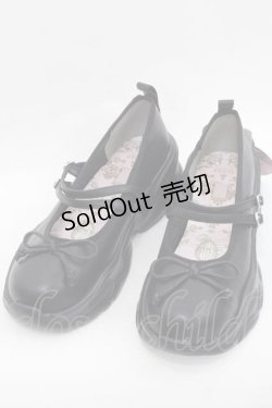 画像1: m petit by misako / AMNIリボンバレエ L 黒 I-25-09-27-100-LO-SH-SA-ZT0930K