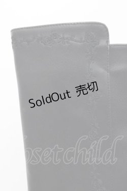 画像4: axes femme / 刺繍ジョッキーブーツ L クロ I-25-09-27-101-AX-SH-SA-ZT386